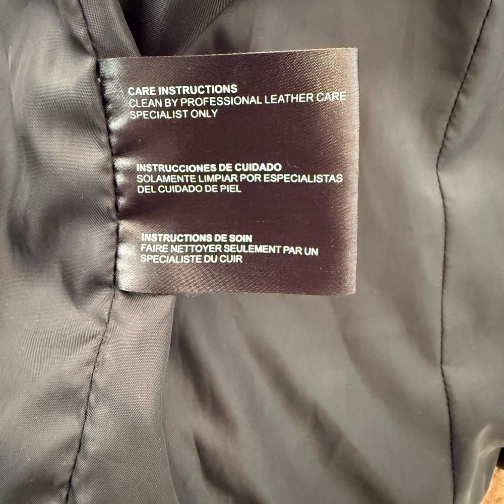 Women’s Buffalo Outerwear Distressed Nubuck Leather Moto Bomber Jacket. XL - Picture 8 of 10